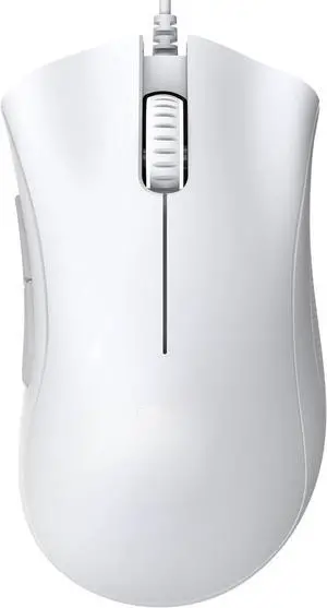 DeathAdder Essential Gaming Mouse: 6400 DPI Optical Sensor - 5 Programmable Buttons - Mechanical Switches - Rubber Side Grips - Mercury White
