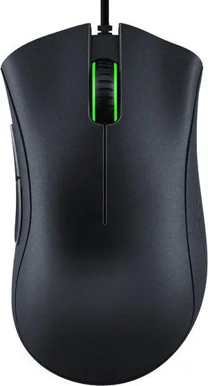 DeathAdder Essential Gaming Mouse: 6400 DPI Optical Sensor - 5 Programmable Buttons - Mechanical Switches - Rubber Side Grips - Classic Black