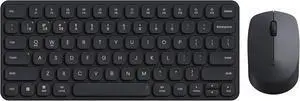 9010M Multi-Device Keyboard and Mouse Combo, 2.4GHz/Bluetooth 5.0/4.0 Wireless Keyboard & Mouse Set for Windows/Mac/Linux/Chrome, Support 4 Devices, Low-Profile Silent Click, Battery Powered