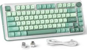 K681 Wireless Mechanical Keyboard, Gasket Mounted RGB Gaming Keyboard with Volume Knob, MDA-Profile, Pre-Lubed Linear Switches, 81 Keys 75 Tri-Mode Hot Swappable for PC/Xbox/Ps4/5