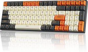 Wireless Mechanical Keyboard RGB Backlit Bluetooth5.1/2.4G/Wired 96% Full Size 100-Key Hot Swappable Gaming Keyboard Red Switch Carbon
