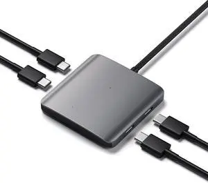 USB-C Hub: 4-in-1 with 100W Pass-Through & 10Gbps USB 3.2 for MacBook, iPad, Surface, Chromebook & More