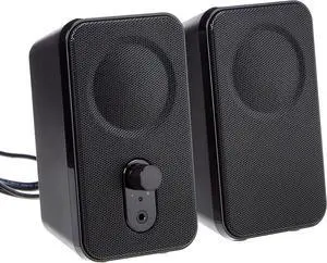 Computer Speakers for Desktop or Laptop PC, AC-Powered (US Version), Black