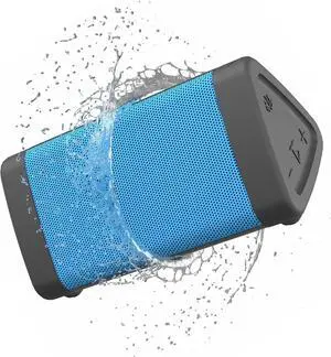 Upgraded Angle 3 Bluetooth Speaker - IPX5 Water-Resistant 5.0 Bluetooth Speaker with 100Ft Wireless Range and Powerful 10W Output (Blue)