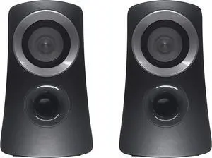 Z313 2.1 Multimedia Speaker System with Subwoofer, Full Range Audio, 50 Watts Peak Power, Strong Bass, 3.5mm Inputs, PC/PS4/Xbox/TV/Smartphone/Tablet/Music Player - Black