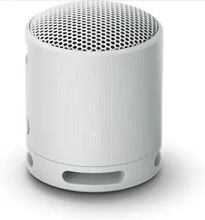 SRS-XB100 Wireless Bluetooth Portable Lightweight Super-Compact Travel Speaker, Durable IP67 Waterproof & Dustproof Shower Speaker, 16 Hr Battery, Versatile Strap, Hands-free Calling, Light Gray