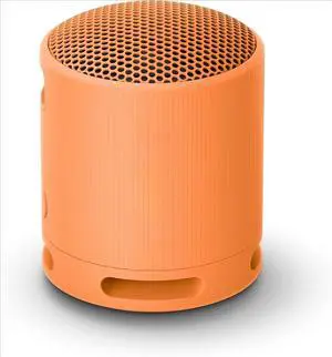 SRS-XB100 Wireless Bluetooth Portable Lightweight Super-Compact Travel Speaker, Durable IP67 Waterproof & Dustproof Shower Speaker, 16 Hour Battery, Versatile Strap, & Hands-free Calling, Orange