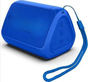 Angle Solo Portable Speaker - IPX5 Water-Resistant 5.0 Bluetooth Speaker with 100Ft Wireless Range and up to 10Hrs Playtime (Blue)