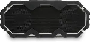Mini LifeJacket Jolt Bluetooth Speaker with Qi, Wireless, Waterproof, Portable, Speakers, Loud Volume, Strong Bass, Rich Stereo System, Microphone, 16 Hour Battery, 100 ft Range, Gray