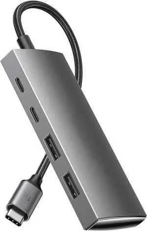 USB C Hub 10Gbps, 4 Ports USB 3.2 HUB with 2 USB-C 3.2 and 2 USB-A 3.2, USB Port Extender for MacBook Pro, MacBook Air, Acer Aspire, HP Laptops, iPad Pro, iPhone 15/15 Pro Max and More