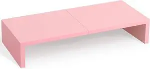 Pink Monitor Riser-20L inch, Wood Monitor Stand for Desk, Sturdy TV/Screen/PC/Printer/Laptop Riser,Computer Shelf with Storage TV Holder for Home Office (Pink, 20 inch)