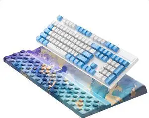 Computer Keyboard Stand Tilt with Wrist Rest, Comfy Ergonomic Keyboard Riser Holder for Desktop