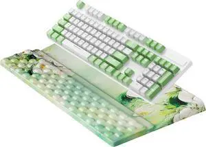 Keyboard Wrist Rest Pad, Comfy Ergonomic Keyboard Stand Holder, Office Desk Accessories, Work from Home Essentials, Anemone Pattern