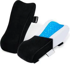 Ergonomic Armrest Pads- Office Chair Arm Rest Cover Pillow - Elbow Support Cushion for Computer, Gaming and Desk Chairs (Set of 2)
