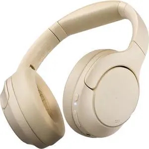 HT2 Hybrid Active Noise Cancelling Headphones, Wireless Over Ear Bluetooth Headset, 60H Playtime, Hi-Res Audio Custom EQ via App Deep Bass Comfort Fit Ear Cups, for Home Office Travel Khaki