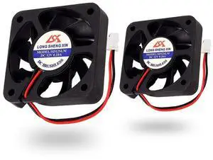 FOR 50mm x 50mm x 10mm 5010 2 Pin 12V 0.1A Silent Quiet DC Brushless Cooling Fan for 3D Printer Computer Case Fan (Pack of 2)