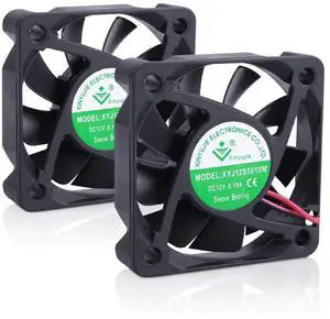 50mm Silent Cooling Fan 12V 0.08A 5010 5012 DC Brushless Quiet for 3D Printer PC Computer Case Fan 4200 RPM High 11.89 CFM (Pack of 2)