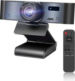 FOR4K Webcam with Remote, RC16 Computer Camera with Microphone,1080p 60fps FHD,AI Tracking,Privacy Cover
