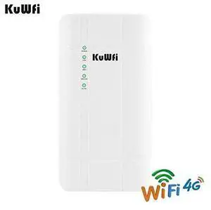 FOR 300Mbps Outdoor 4G LTE CPE WiFi Router with Sim Card Slot CAT4 SIM Routers with POE Adapter Work with IPcamera or Outside WiFi Coverage US Version B2B4B5B12B13B14B66B71