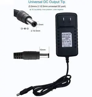 24V 1A AC Adapter Power Supply 100-240V AC to DC 24Volts 1A 24W Converter Transformer Switching Power Supply with 5.5mmx2.5mm Plug for LED Strip Light CCTV Camera DC Pump