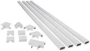 forCable Management Kit CordMate II Cord Organizer and Hider Cord Cover Concealer and Protector for Wall Medium Capacity CMK50