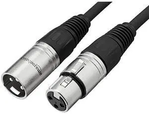 for Basics XLR Male to Female Microphone Cable - 50 Feet, Black