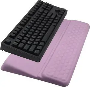 Computer Keyboard Stand Pad with Wrist Rest, Ergonomic Comfy Tilted Keyboard Stand Riser Holder Pad for Office Home (Purple)