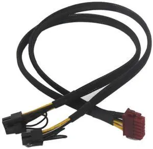 12-pin to dual 8-pin (6+2-pin) power cable for modular power supplies
