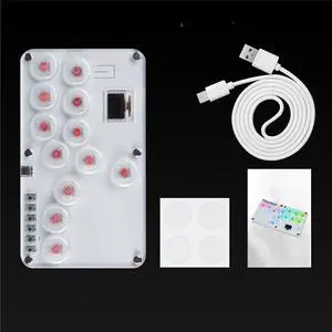Fighting Joystick Controller Color Light Fighting Game Arcade Game Keyboard for PC