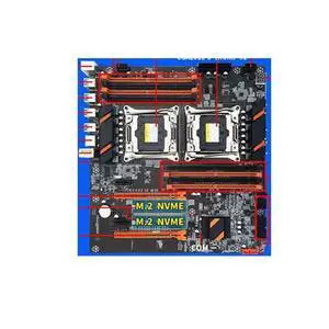 X99 dual CPU motherboard LGA2011 support 4 ECC memory computer motherboard + 2XE5 2650 V3 CPU + switch line X99 dual CPU motherboard LGA2011 support 4 ECC memory computer motherboard + 2XE5 2650 V3 CPU + switch line