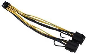 18AWG 8n to dual 8n (6+2) power cable GPU power cable suitable for K80 M40 M60 P40 P100, 20CM