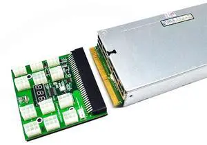 Breakout board 12 port 6 pin LED display 12V power supply server adapter suitable for 1200W 750W mining machine