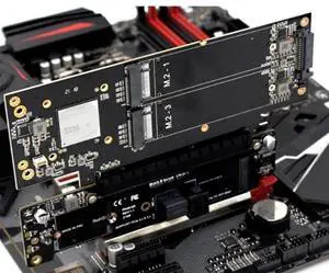 PCIE 4.0 channel splitter expansion adapter card 8+4+4Hyper super quad M.2 port expansion adapter card