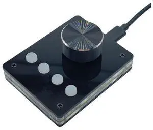 Multimedia Programmable KeyboardUSB Knob Custom KeyboardMini Macro Keyboard Volume Controller (Little White Button)