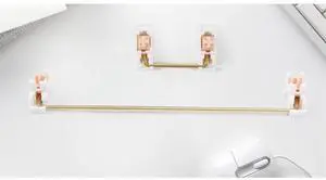Gold-plated plate mounted stabilizer for custom mechanical keyboard 2U 6.25U (1+7, white pink)