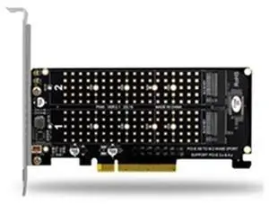 PCI-E X8 dual disk card M.2 M SSD expansion adapter card expansion dual PCI-E X8 split card