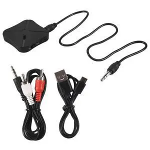 Bluetooth 5.0 Transmitter Receiver 2 in 1 Bluetooth Adapter 3.5mm Jack Can Tx and Rx 2 Devices Simultaneously