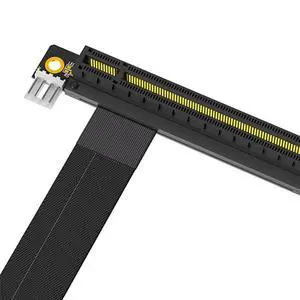 M.2 M to PCI-E 16x graphics adapter card, to PCI-16X extension cable (right facing)