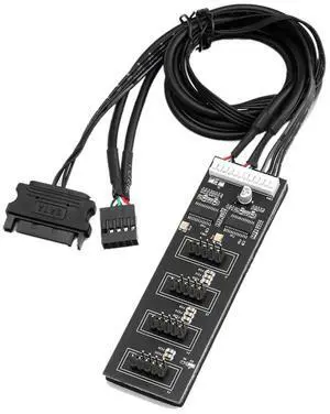 USB header splitter, USB 2.0 header splitter with SATA power cable, internal USB hub for CPU/light/printer