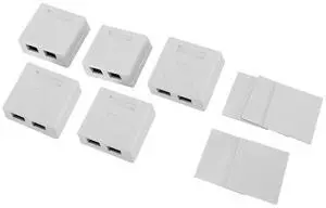 RJ45 Network Jack - Shielded Surface Mount Double Wall Jack with 6A Ethernet Cable Port for Network Cable