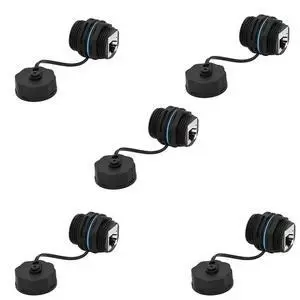 Panel Mount RJ45 Waterproof Connector Ethernet Cable Connector Dual End Adapter with Dust Cover