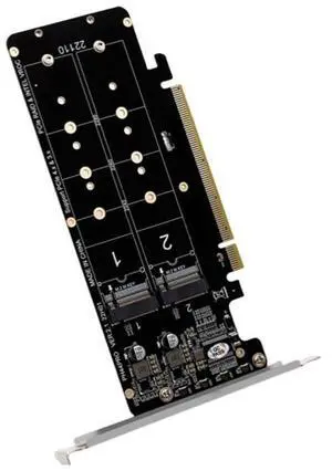 X16 to M.2 M- x4 SSD 2U Server Adapter Card Double-sided 4-disk PCI-EX16 Split Card