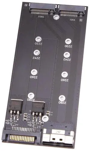 8654 8I Split Card X8 to Dual M.2 to Ultra-thin SSD SATA Adapter for Motherboard