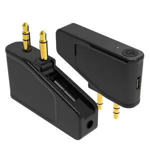 Bluetooth 5.3 Aircraft Aviation Flight Adapter A2DP Transmitter for 40 50 Wireless Noise Cancelling Headphones