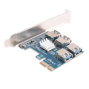 PCI card multiplier PCIE 1 to 4 USB GPU X1 X16 PCI-E adapter card video card for miners mining