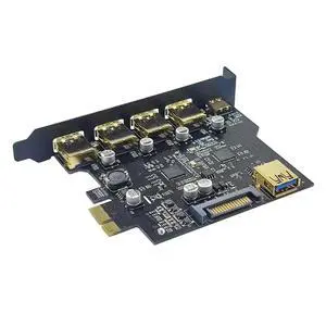 USB 3.2 PCIE Expansion Card PCIE 1X to USB 3.2 USB 3.2 1 Adapter Multiplier USB3.2 PCI E Controller 5Gbps