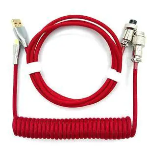 Mechanical keyboard reel cable C to USB data cable gaming keyboard cable mechanical keyboard cable red