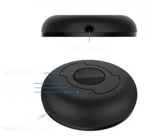 Bluetooth 5.0 Audio Transmitter for TV Computer, Connect 2 Headphones 3.5mm AUX Low Latency Stereo Wireless Adapter