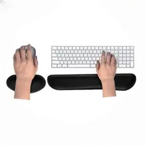 Gel Memory Foam Set Keyboard Wrist Rest Pad, Mouse Wrist Pad Support, Suitable for Office, Lightweight, Black