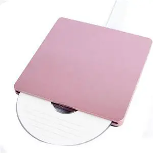 External DVD Drive USB 2.0 Portable CD DVD +/-RW Drive DVD Burner for Laptop 7/8/10 Silver